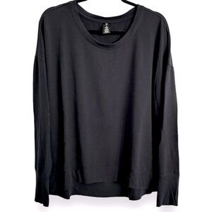 Active Lift Size XL Black Modal Blend Long Sleeve Sweatshirt w/Side Slits